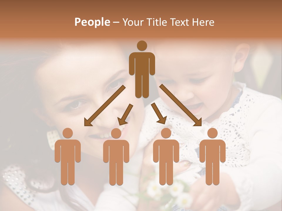 A Woman Holding A Small Child In Her Arms PowerPoint Template