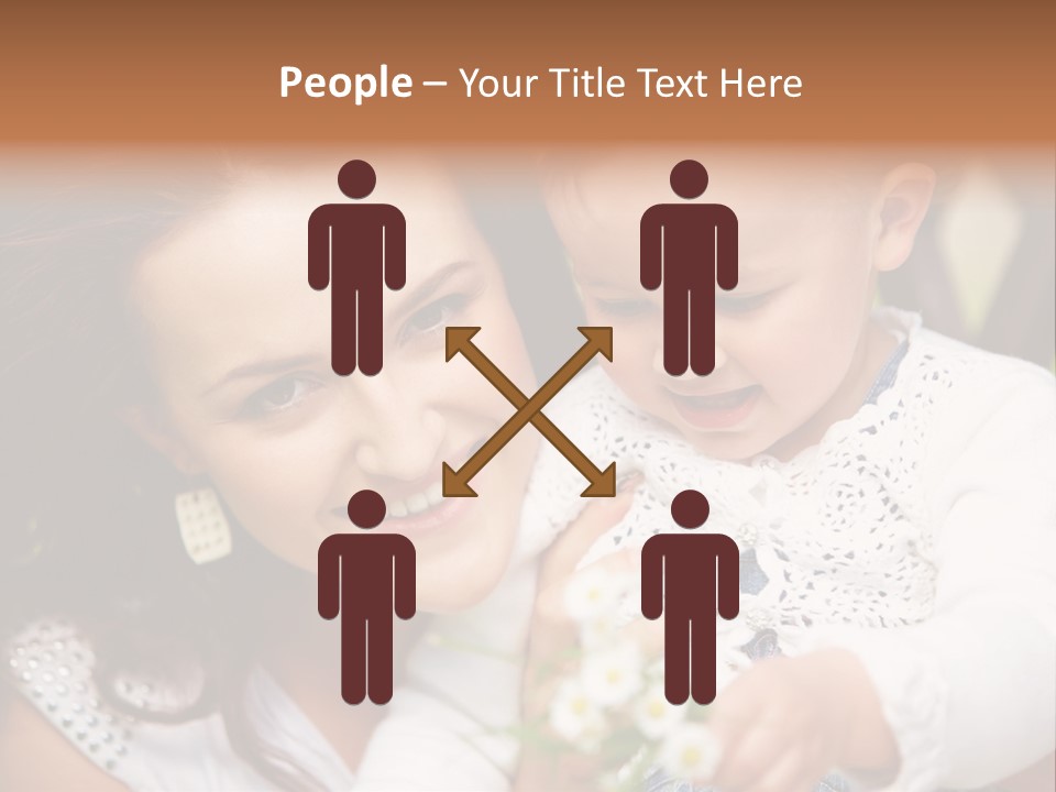A Woman Holding A Small Child In Her Arms PowerPoint Template