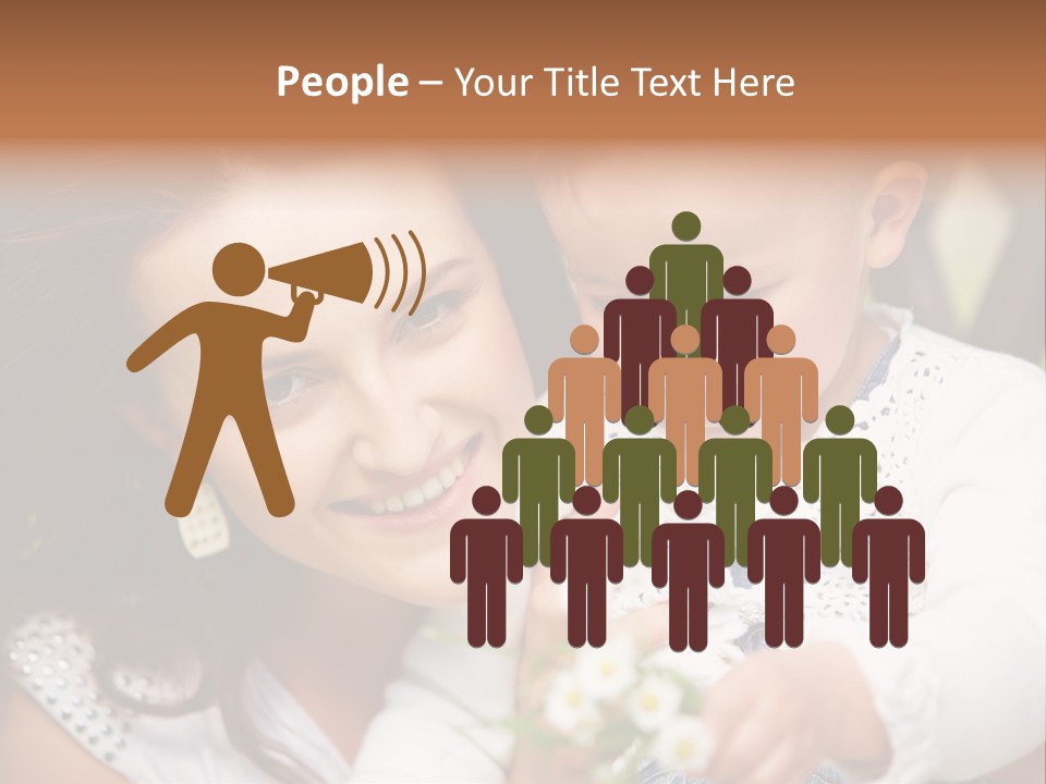 A Woman Holding A Small Child In Her Arms PowerPoint Template