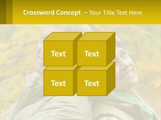 A Man And Woman Are Smiling For The Camera PowerPoint Template