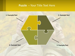 A Man And Woman Are Smiling For The Camera PowerPoint Template