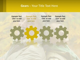 A Man And Woman Are Smiling For The Camera PowerPoint Template