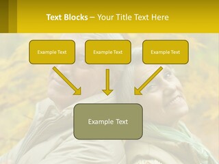 A Man And Woman Are Smiling For The Camera PowerPoint Template