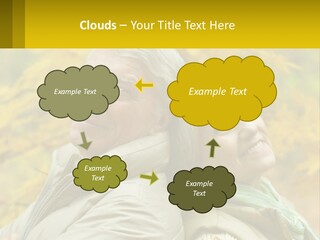 A Man And Woman Are Smiling For The Camera PowerPoint Template