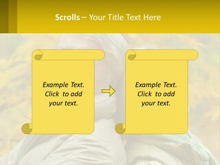 A Man And Woman Are Smiling For The Camera PowerPoint Template