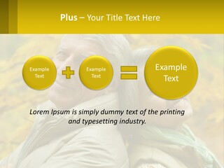 A Man And Woman Are Smiling For The Camera PowerPoint Template