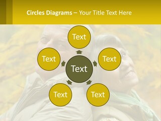 A Man And Woman Are Smiling For The Camera PowerPoint Template