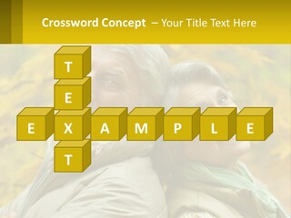 A Man And Woman Are Smiling For The Camera PowerPoint Template