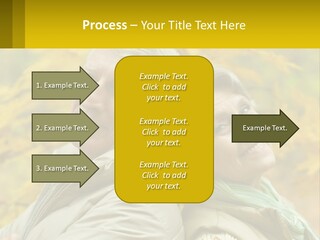 A Man And Woman Are Smiling For The Camera PowerPoint Template