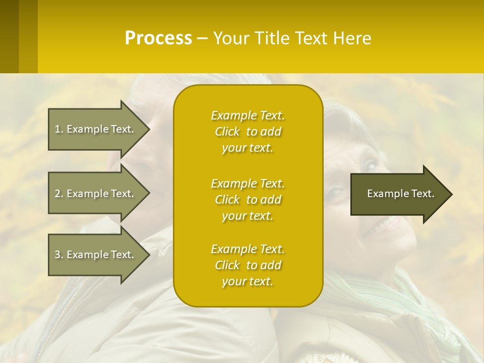 A Man And Woman Are Smiling For The Camera PowerPoint Template