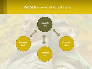 A Man And Woman Are Smiling For The Camera PowerPoint Template