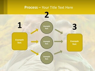 A Man And Woman Are Smiling For The Camera PowerPoint Template
