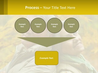 A Man And Woman Are Smiling For The Camera PowerPoint Template