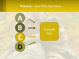 A Man And Woman Are Smiling For The Camera PowerPoint Template