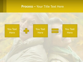 A Man And Woman Are Smiling For The Camera PowerPoint Template