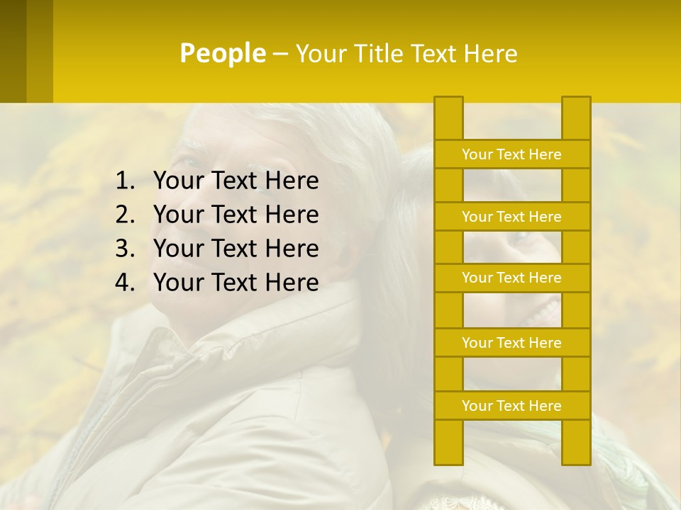 A Man And Woman Are Smiling For The Camera PowerPoint Template