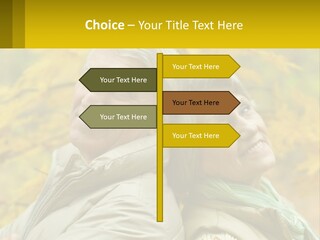 A Man And Woman Are Smiling For The Camera PowerPoint Template