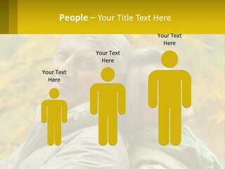 A Man And Woman Are Smiling For The Camera PowerPoint Template