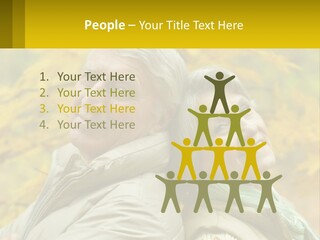 A Man And Woman Are Smiling For The Camera PowerPoint Template