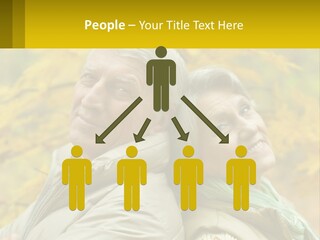 A Man And Woman Are Smiling For The Camera PowerPoint Template