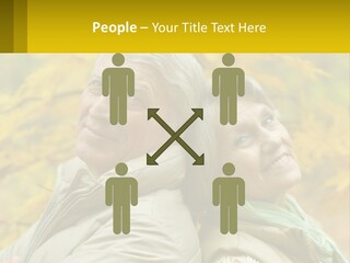 A Man And Woman Are Smiling For The Camera PowerPoint Template