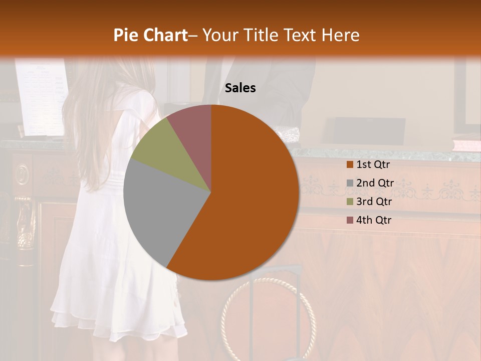 A Woman And A Man Standing In Front Of A Reception Desk PowerPoint Template