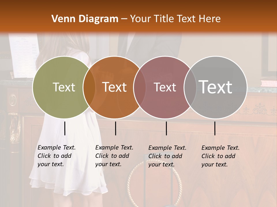 A Woman And A Man Standing In Front Of A Reception Desk PowerPoint Template
