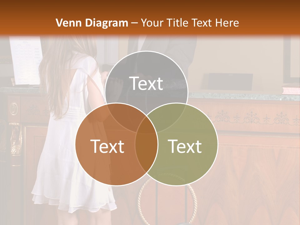 A Woman And A Man Standing In Front Of A Reception Desk PowerPoint Template
