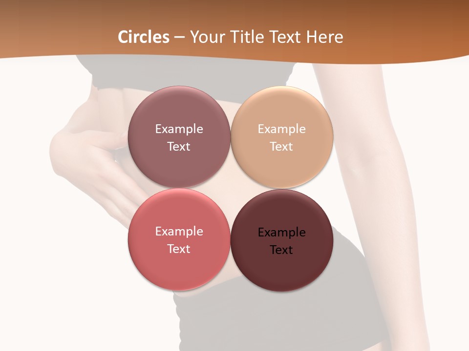 A Woman In A Bikini With Her Stomach Exposed PowerPoint Template