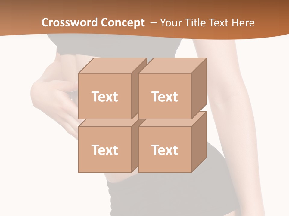 A Woman In A Bikini With Her Stomach Exposed PowerPoint Template