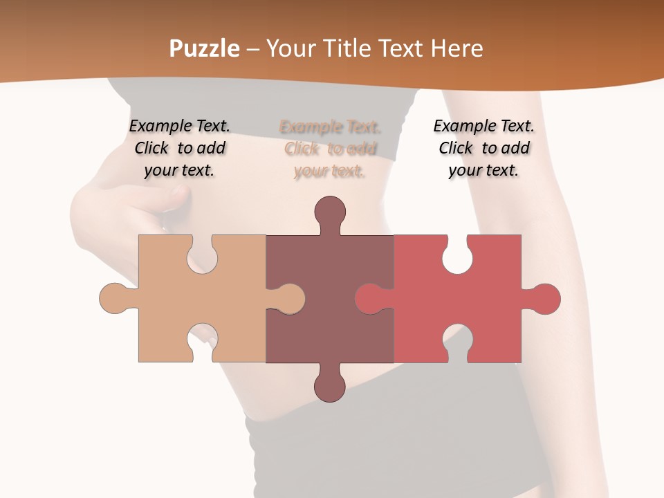 A Woman In A Bikini With Her Stomach Exposed PowerPoint Template