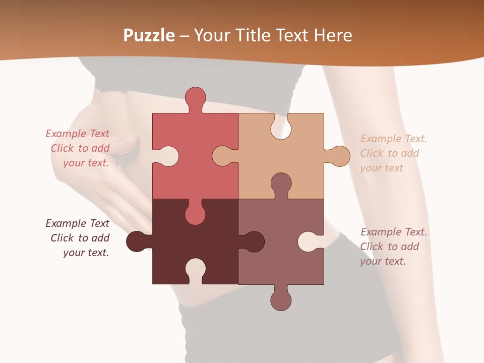 A Woman In A Bikini With Her Stomach Exposed PowerPoint Template