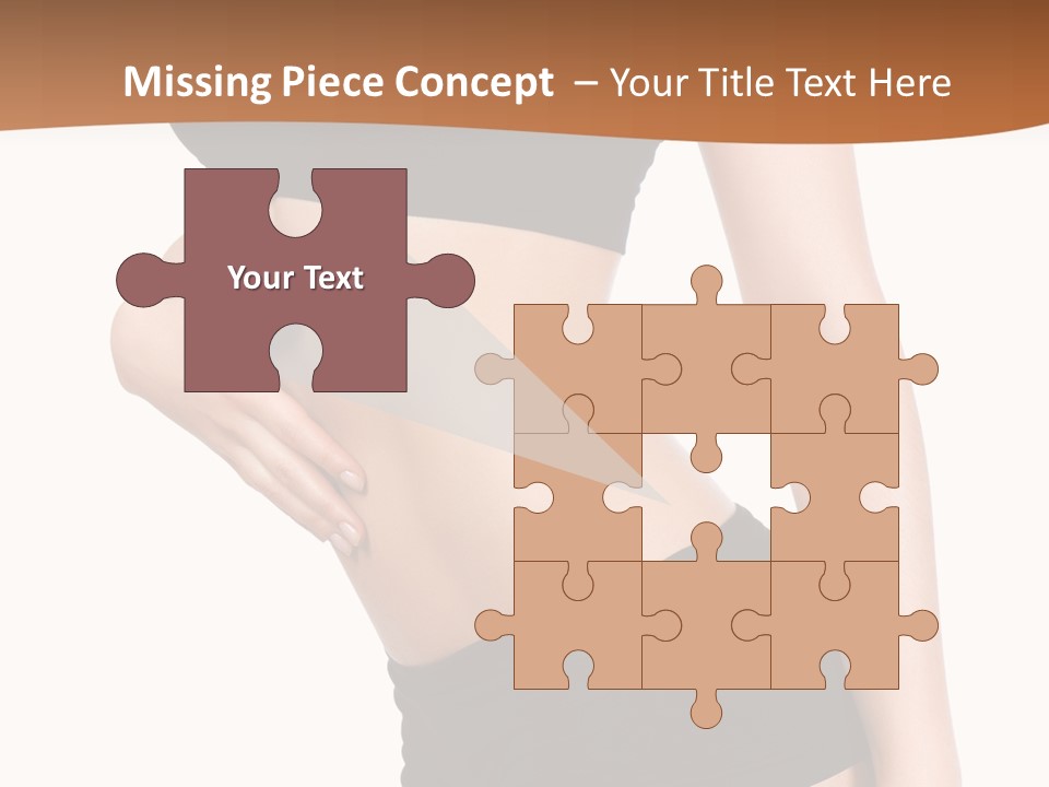 A Woman In A Bikini With Her Stomach Exposed PowerPoint Template