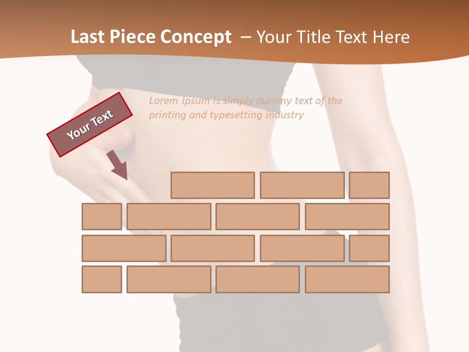 A Woman In A Bikini With Her Stomach Exposed PowerPoint Template