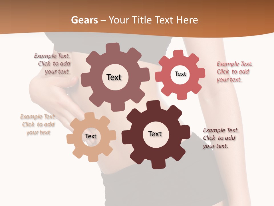 A Woman In A Bikini With Her Stomach Exposed PowerPoint Template