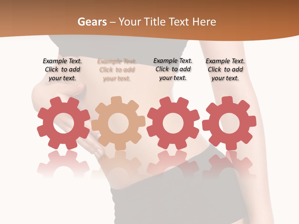 A Woman In A Bikini With Her Stomach Exposed PowerPoint Template