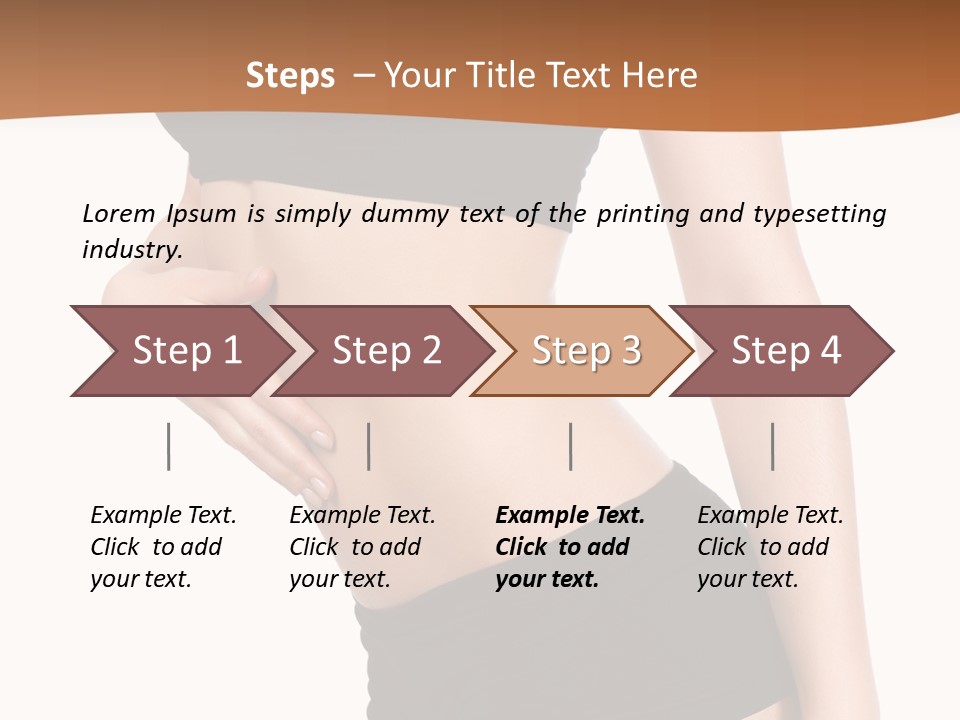 A Woman In A Bikini With Her Stomach Exposed PowerPoint Template