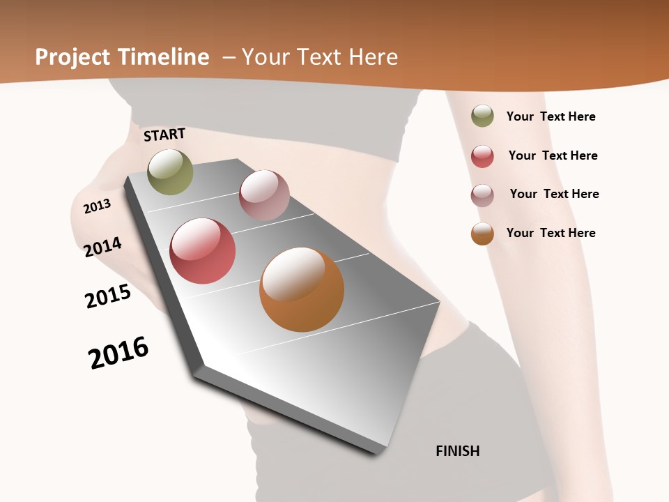 A Woman In A Bikini With Her Stomach Exposed PowerPoint Template