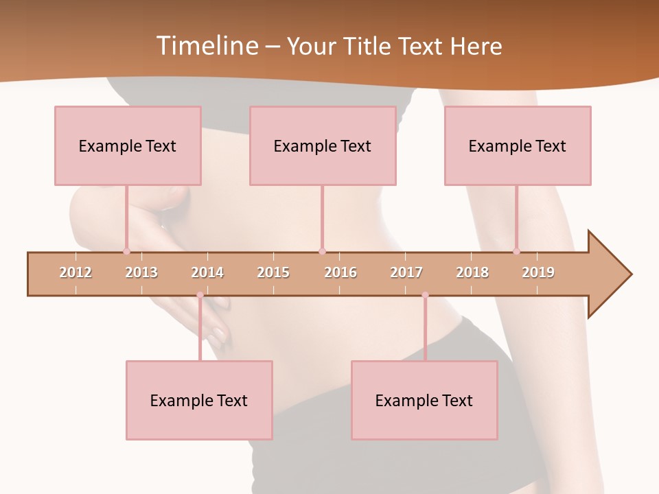 A Woman In A Bikini With Her Stomach Exposed PowerPoint Template