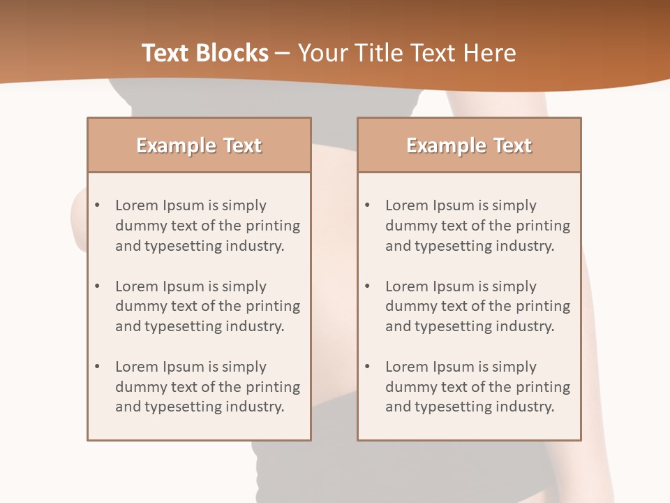 A Woman In A Bikini With Her Stomach Exposed PowerPoint Template