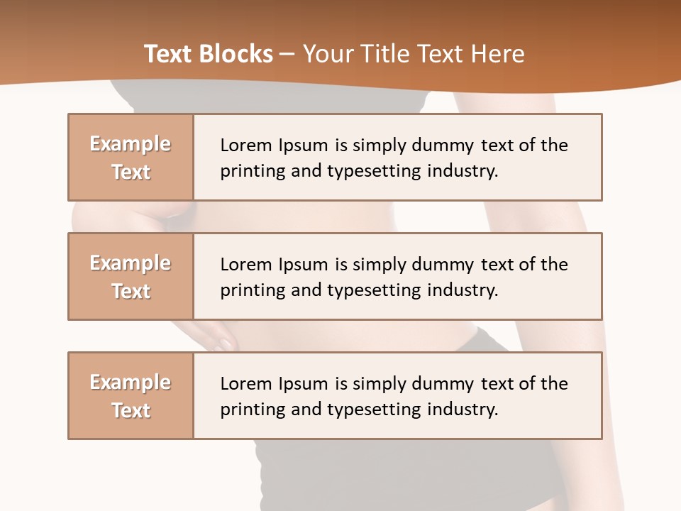 A Woman In A Bikini With Her Stomach Exposed PowerPoint Template