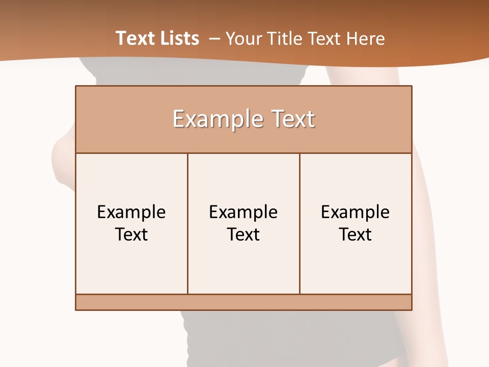 A Woman In A Bikini With Her Stomach Exposed PowerPoint Template