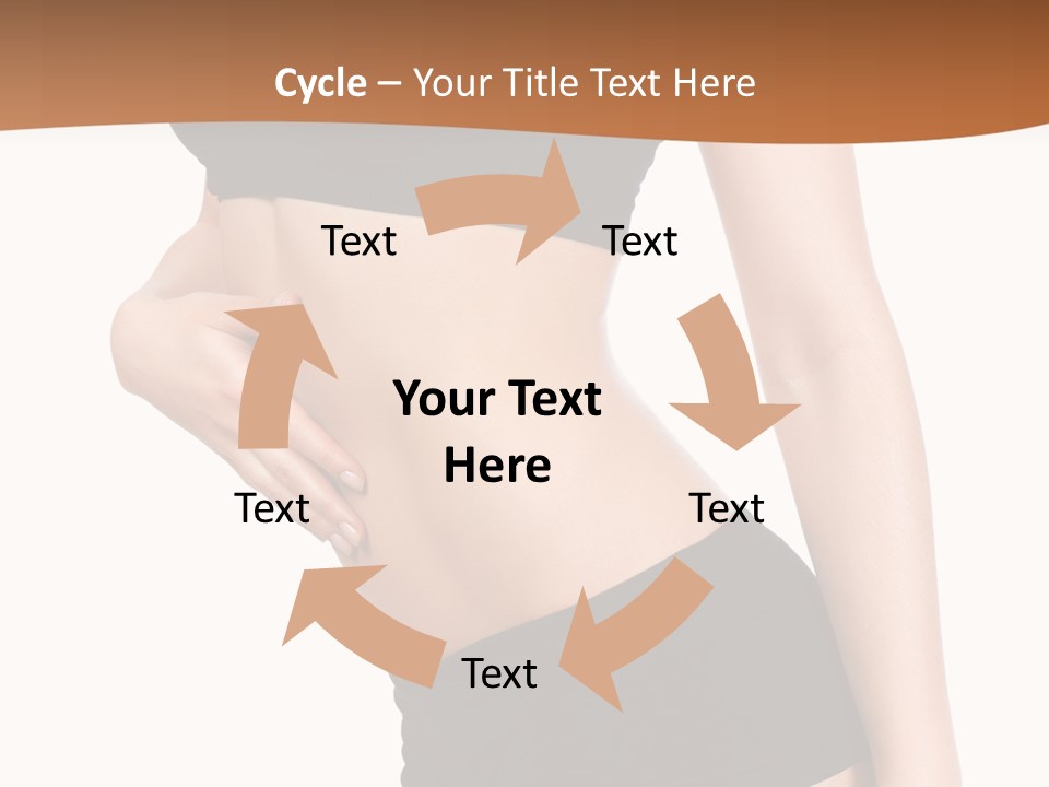 A Woman In A Bikini With Her Stomach Exposed PowerPoint Template