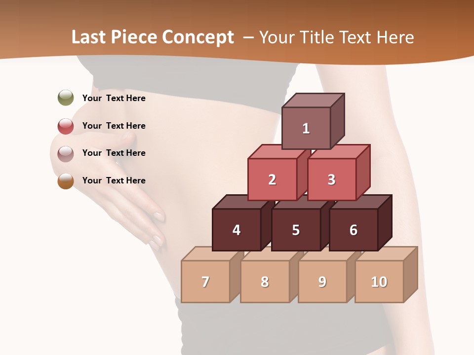 A Woman In A Bikini With Her Stomach Exposed PowerPoint Template