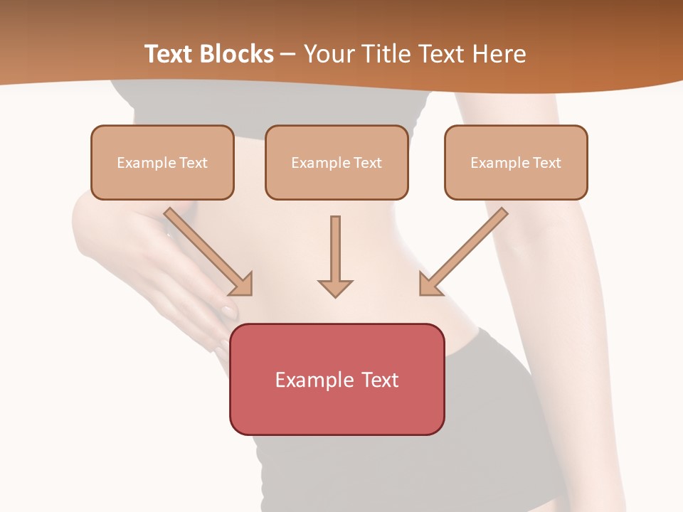 A Woman In A Bikini With Her Stomach Exposed PowerPoint Template