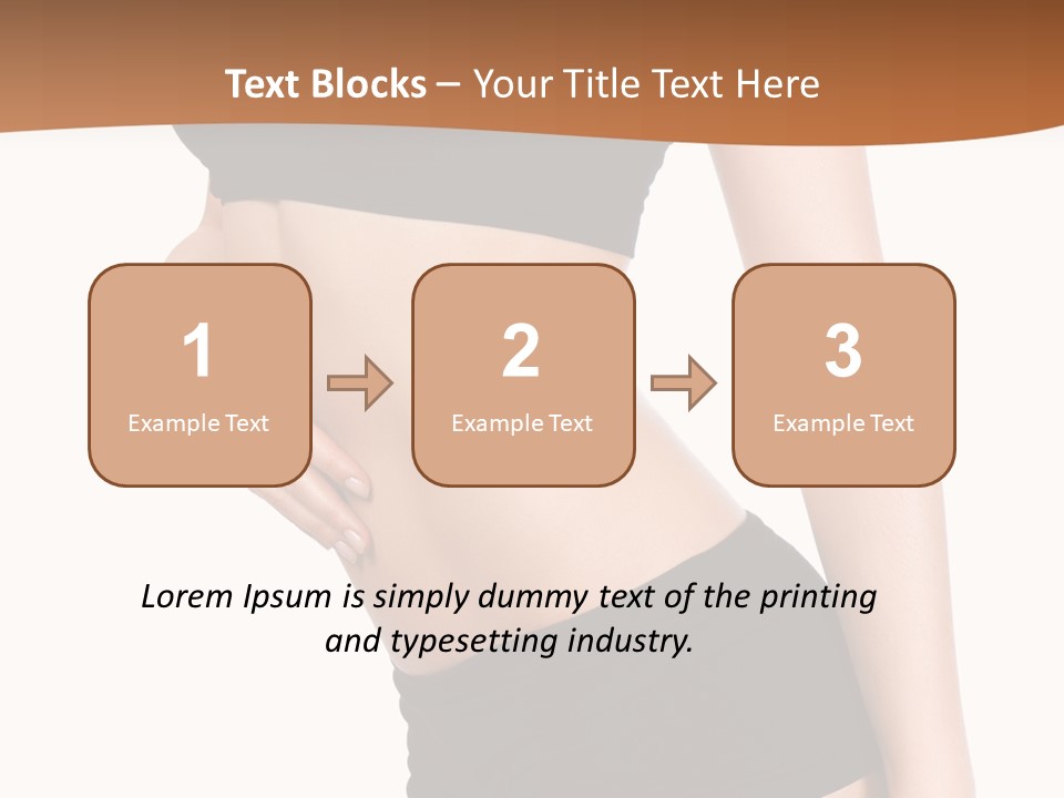 A Woman In A Bikini With Her Stomach Exposed PowerPoint Template