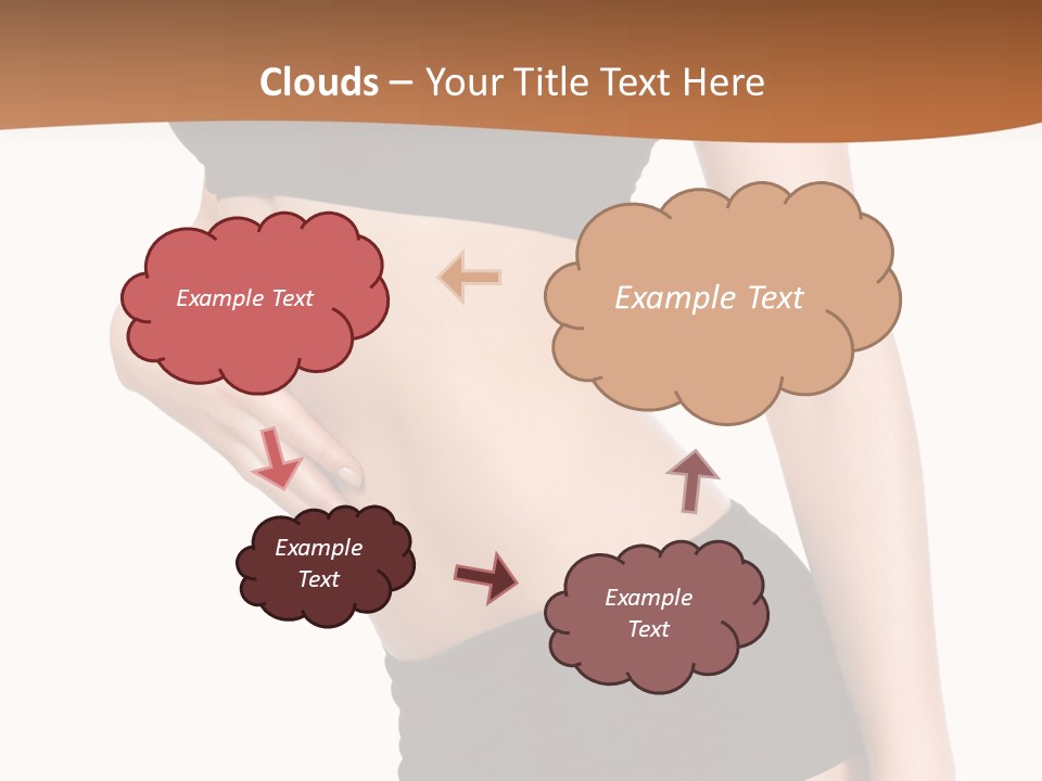 A Woman In A Bikini With Her Stomach Exposed PowerPoint Template