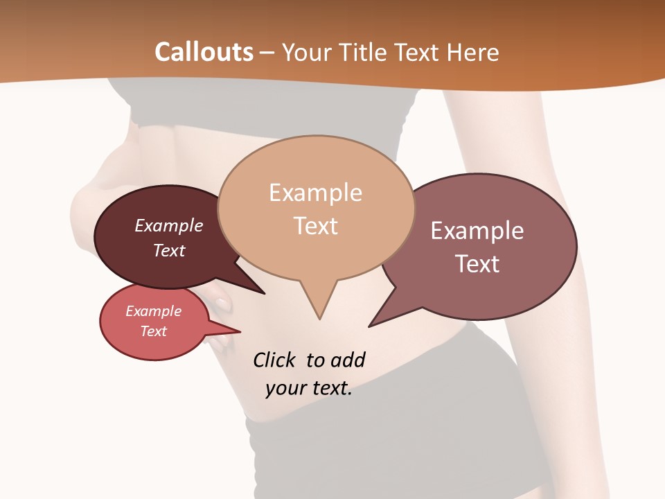 A Woman In A Bikini With Her Stomach Exposed PowerPoint Template