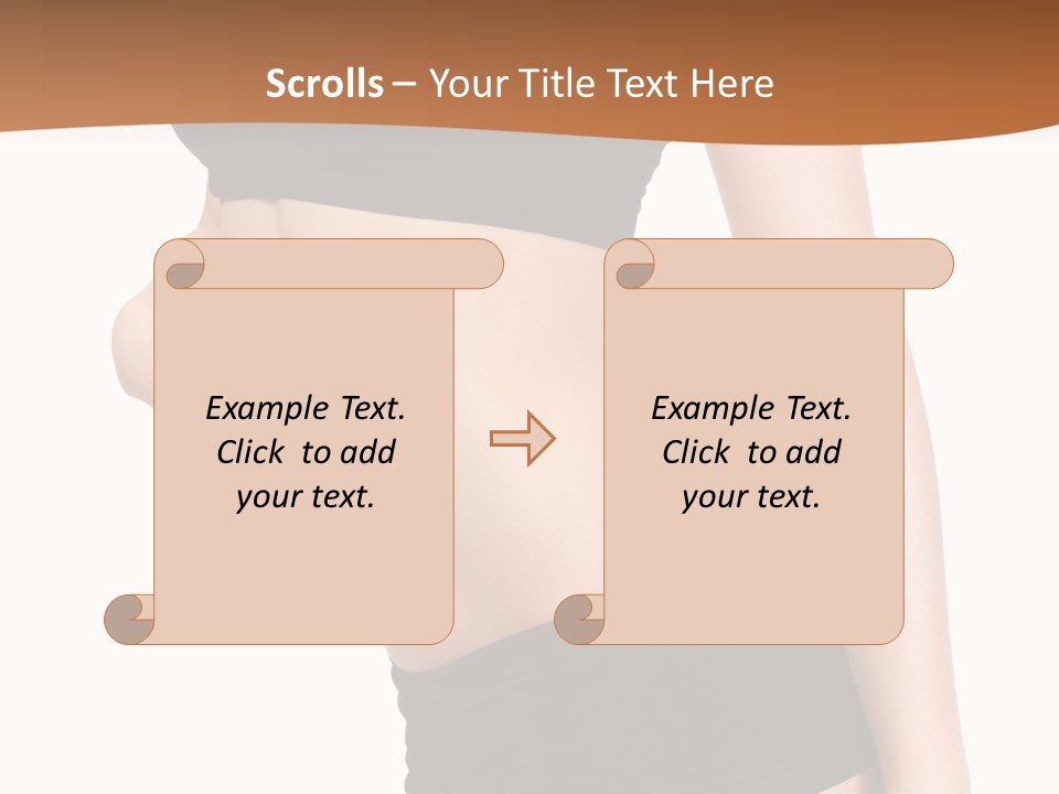 A Woman In A Bikini With Her Stomach Exposed PowerPoint Template