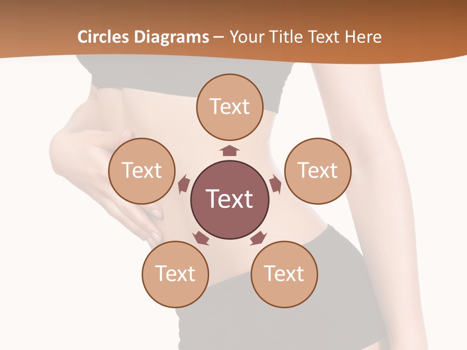 A Woman In A Bikini With Her Stomach Exposed PowerPoint Template